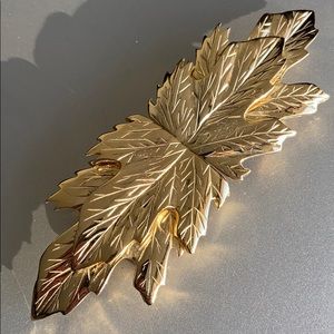 Gold leave Belt buckle by Dolly Smith